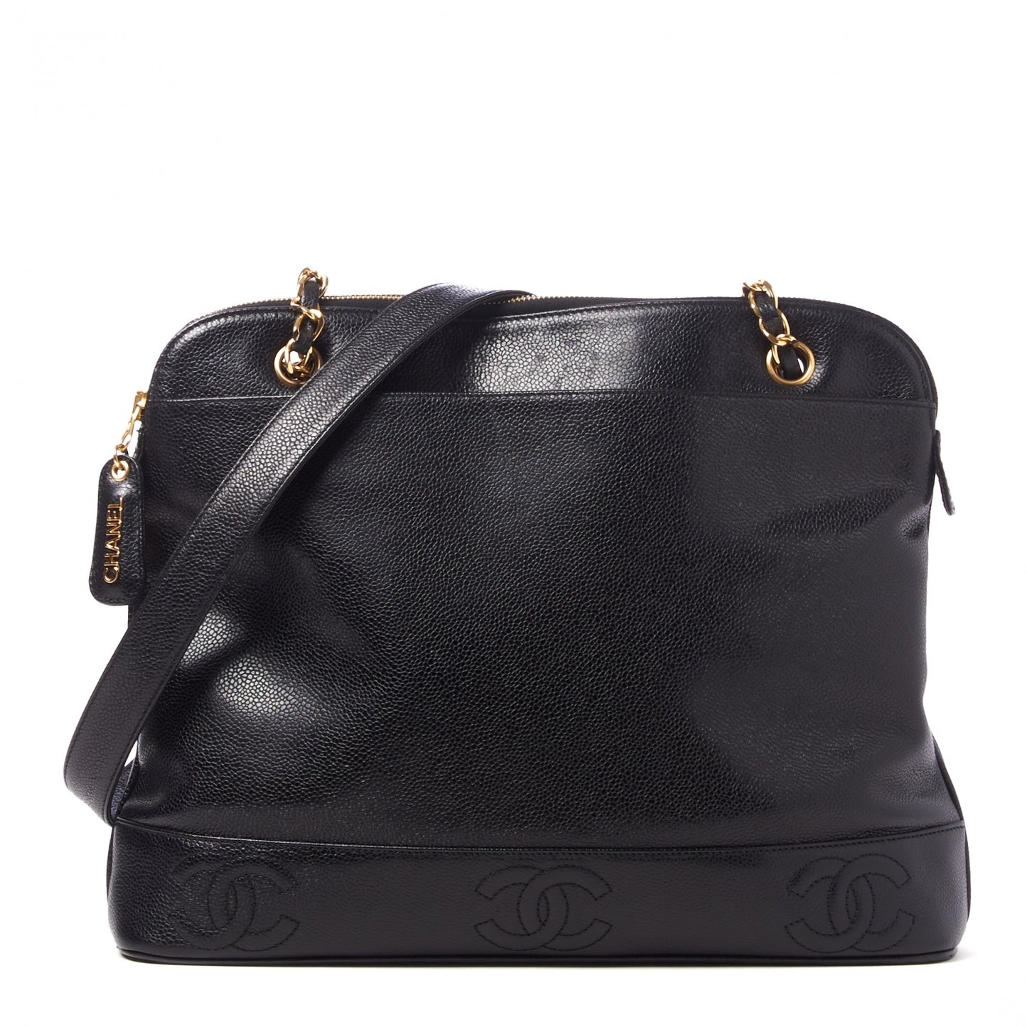 Caviar CC Shoulder Bag Black