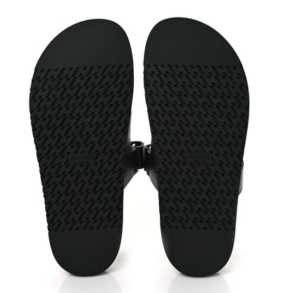 Hermes Calfskin Womens Chypre Sandals 41 Black 5 of 9