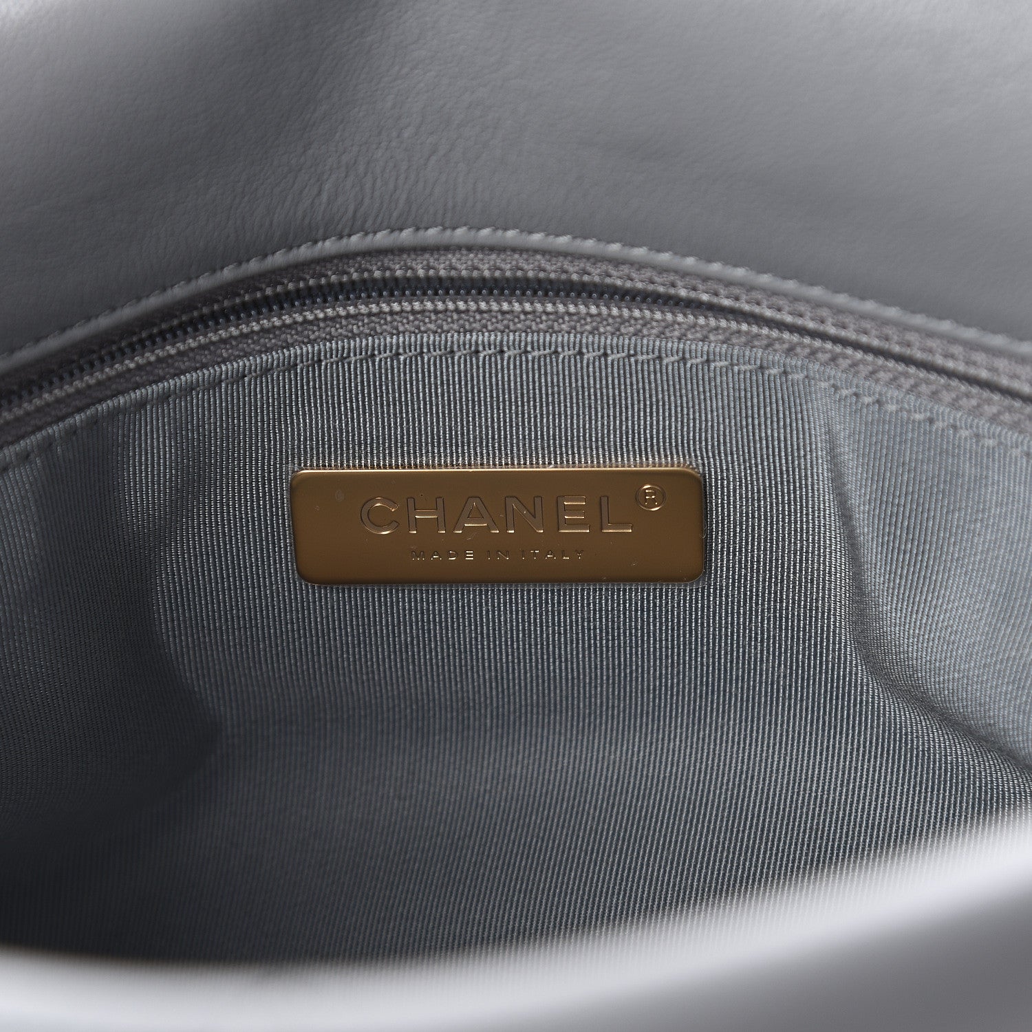 Chanel Goatskin Quilted Large 19 Flap Grey 5 of 9