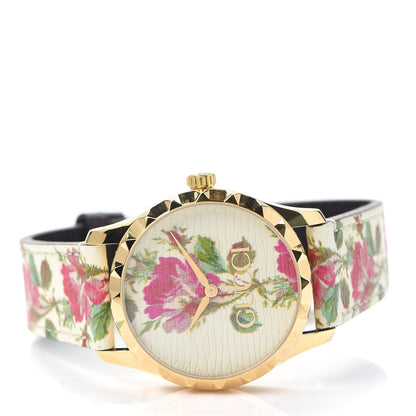 Gucci Stainless Steel Calfskin 38mm G-Timeless Floral Quartz Watch Ivory 2 of 5