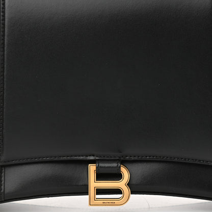 Balenciaga Shiny Box Calfskin Medium Hourglass Top Handle Bag Black 8 of 13
