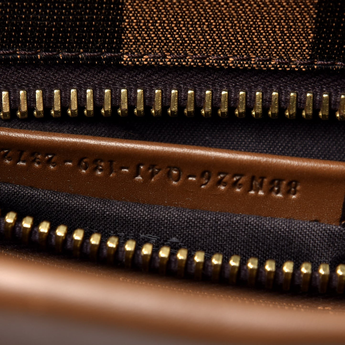 Vitello Morgan Fabric Jacquard Pequin Medium Peekaboo Iconic Satchel Foresta Tobacco Black