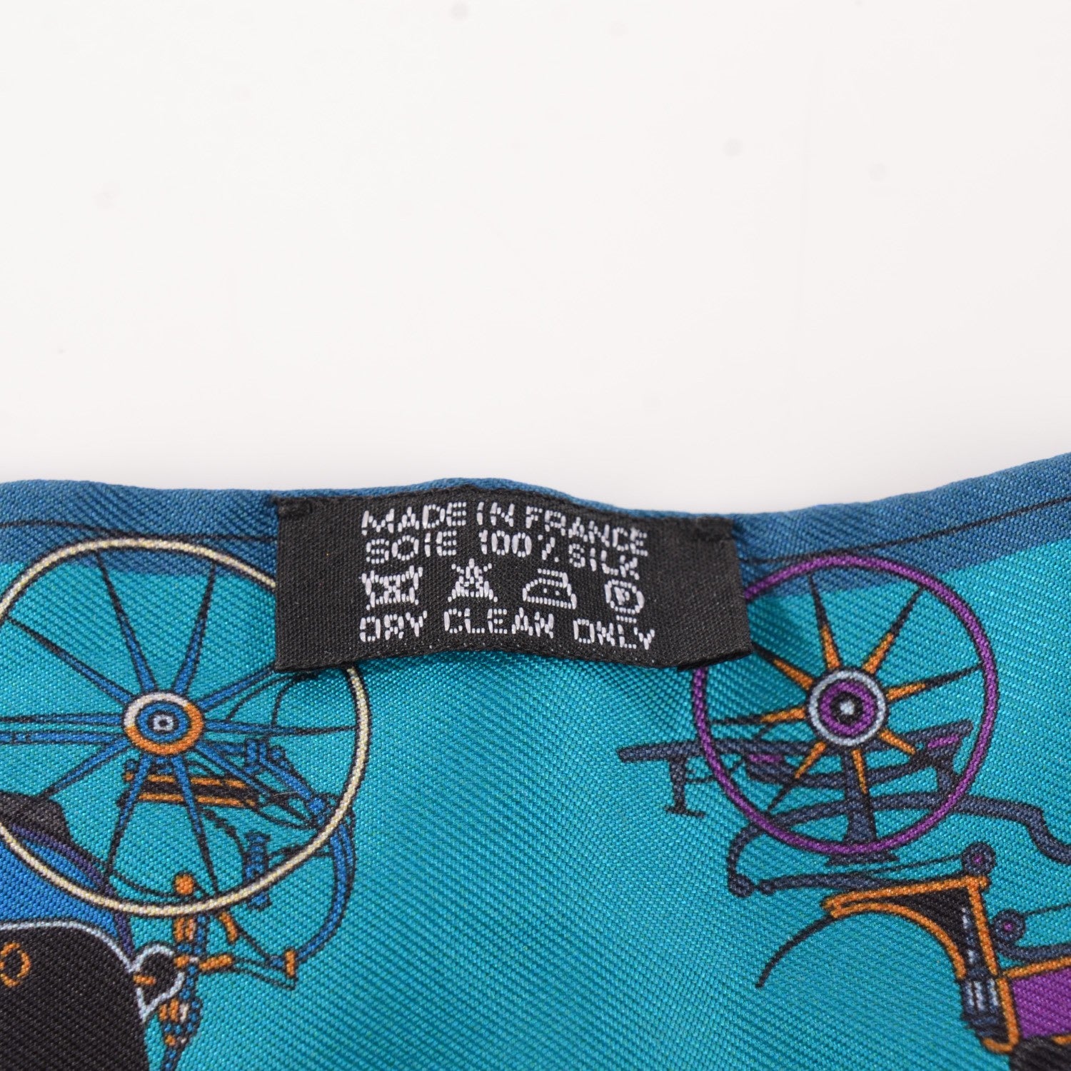 Hermes Silk Voitures Nouvelles Twilly Bleu Roy Canard Black 6 of 6