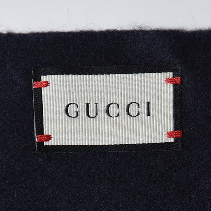 Gucci Silk Cashmere Sequins Lovesh Scarf Midnight Blue 5 of 6