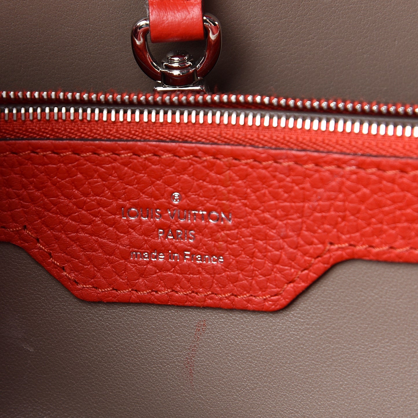 Taurillon Capucines MM Rubis