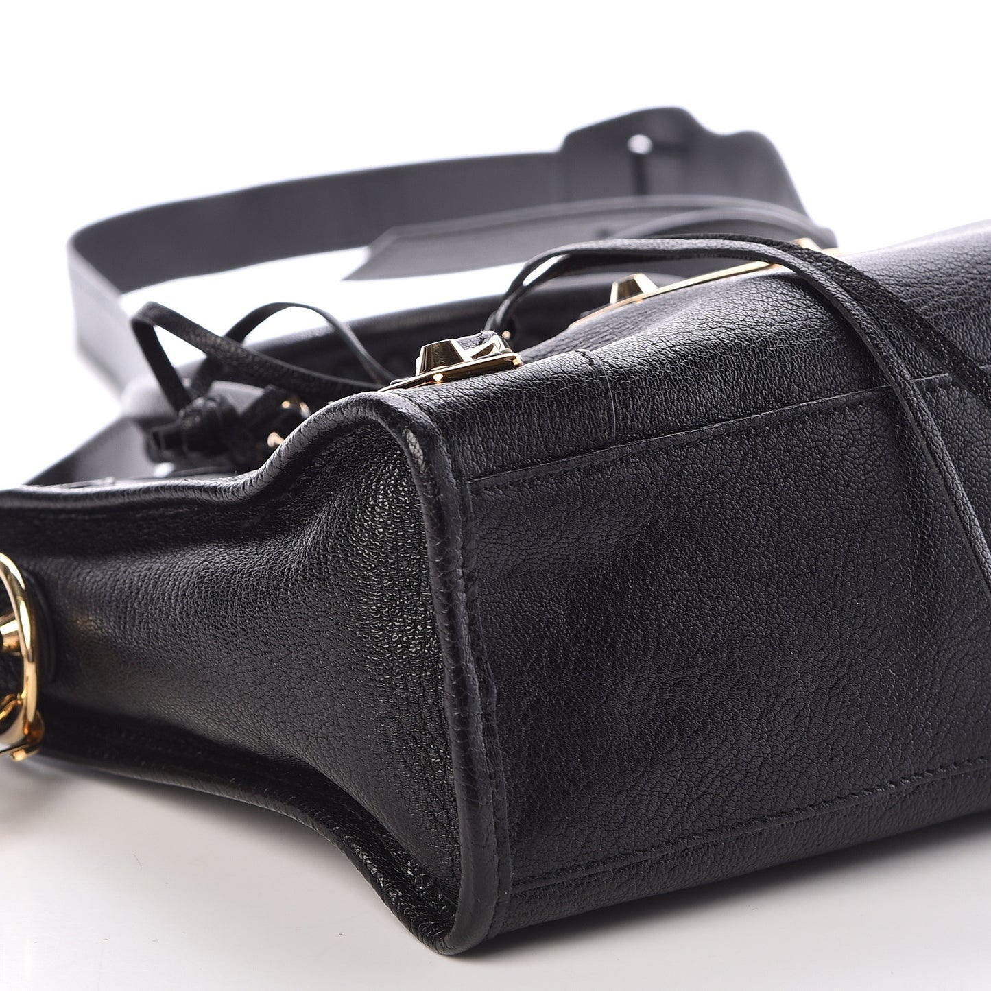 Chevre Gold Metallic Edge Hardware S City Black