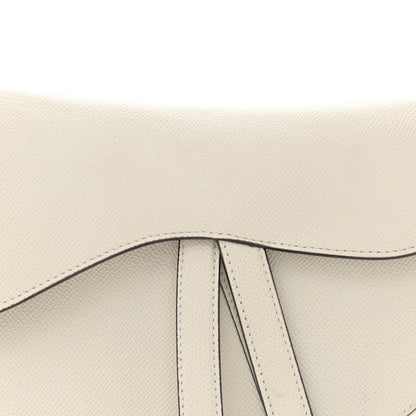 Christian Dior Grained Calfskin Saddle Bag White 8 of 14