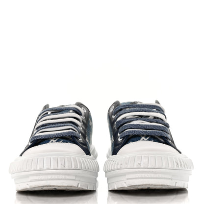Louis Vuitton Denim Monogram Squad Sneakers 42 Marine 2 of 8