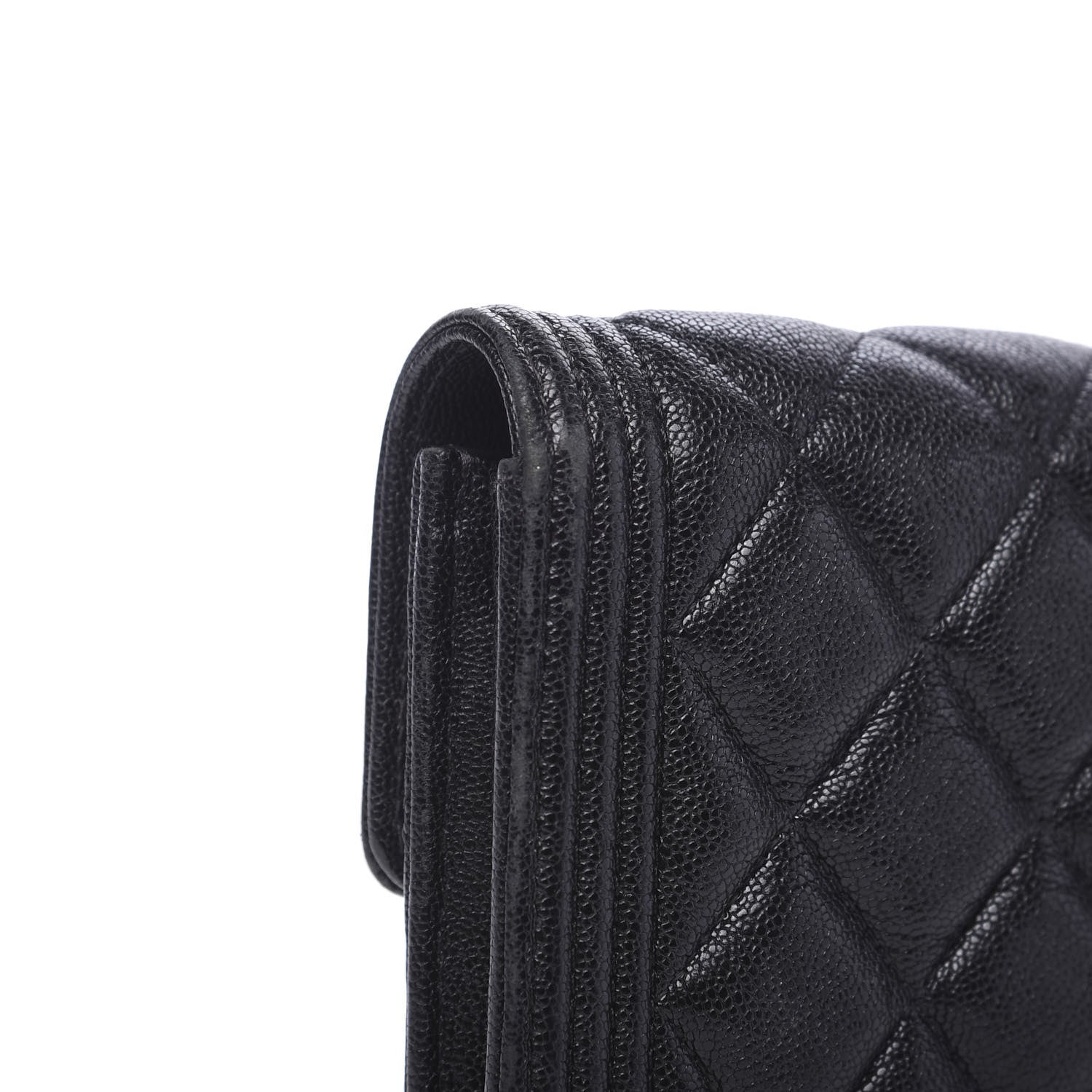 Chanel Caviar Quilted Boy Flap Wallet Black 9 of 13