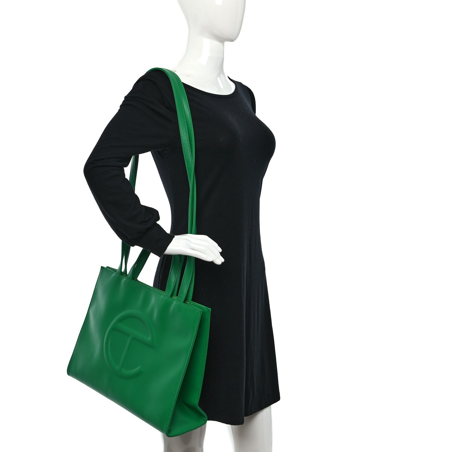 Telfar Vegan Leather Medium Shopping Bag Greenscreen 2 of 8