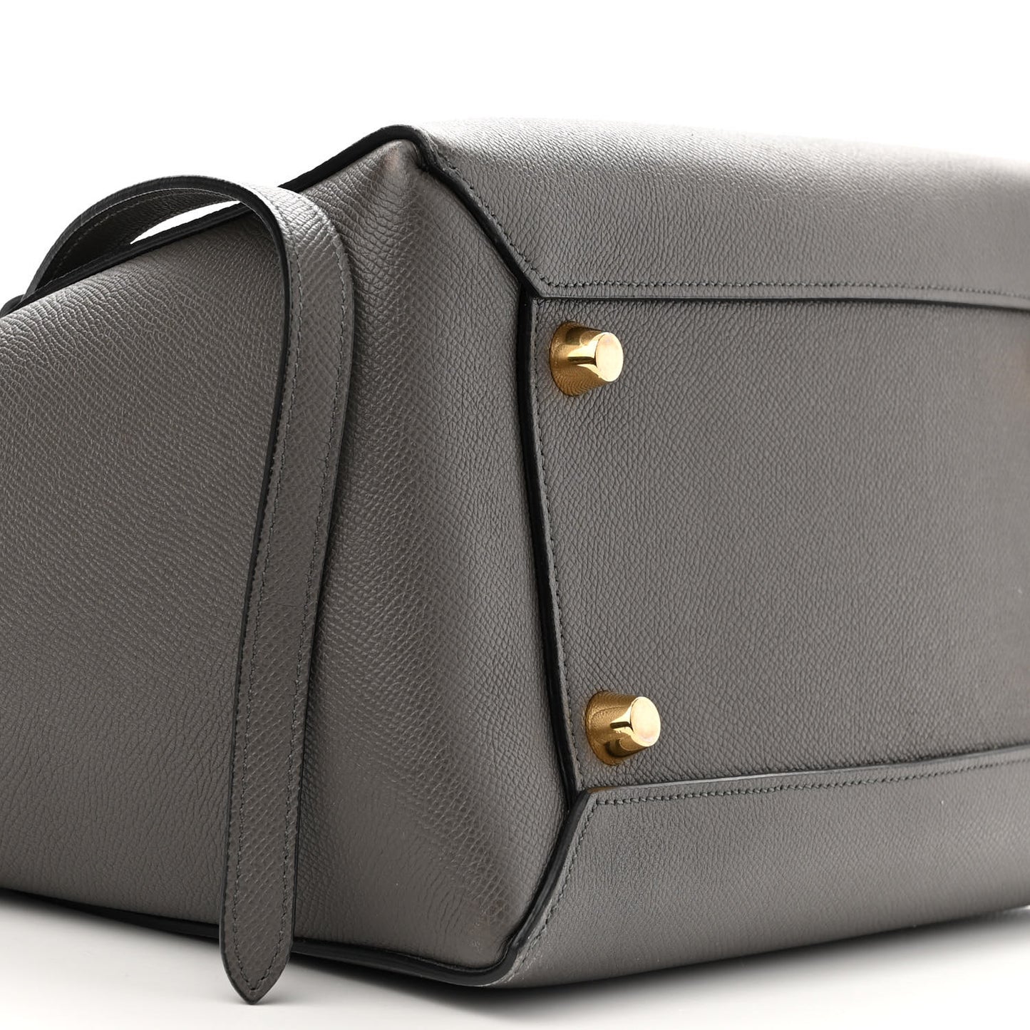 Grained Calfskin Mini Belt Bag Grey