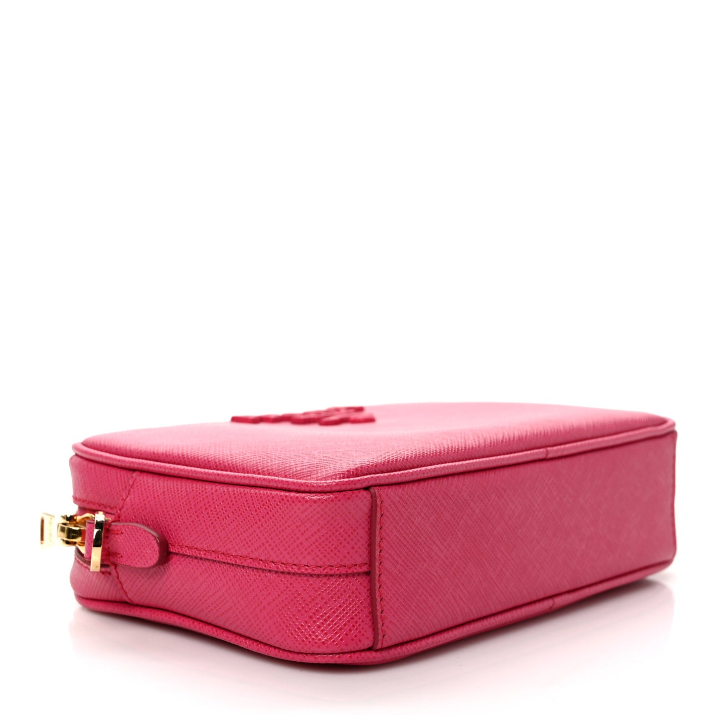 Saffiano Lux Small Camera Crossbody Bag Magenta