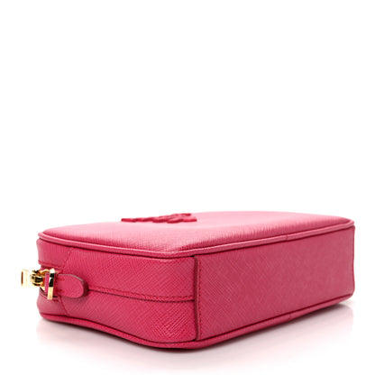 Prada Saffiano Lux Small Camera Crossbody Bag Magenta 4 of 9