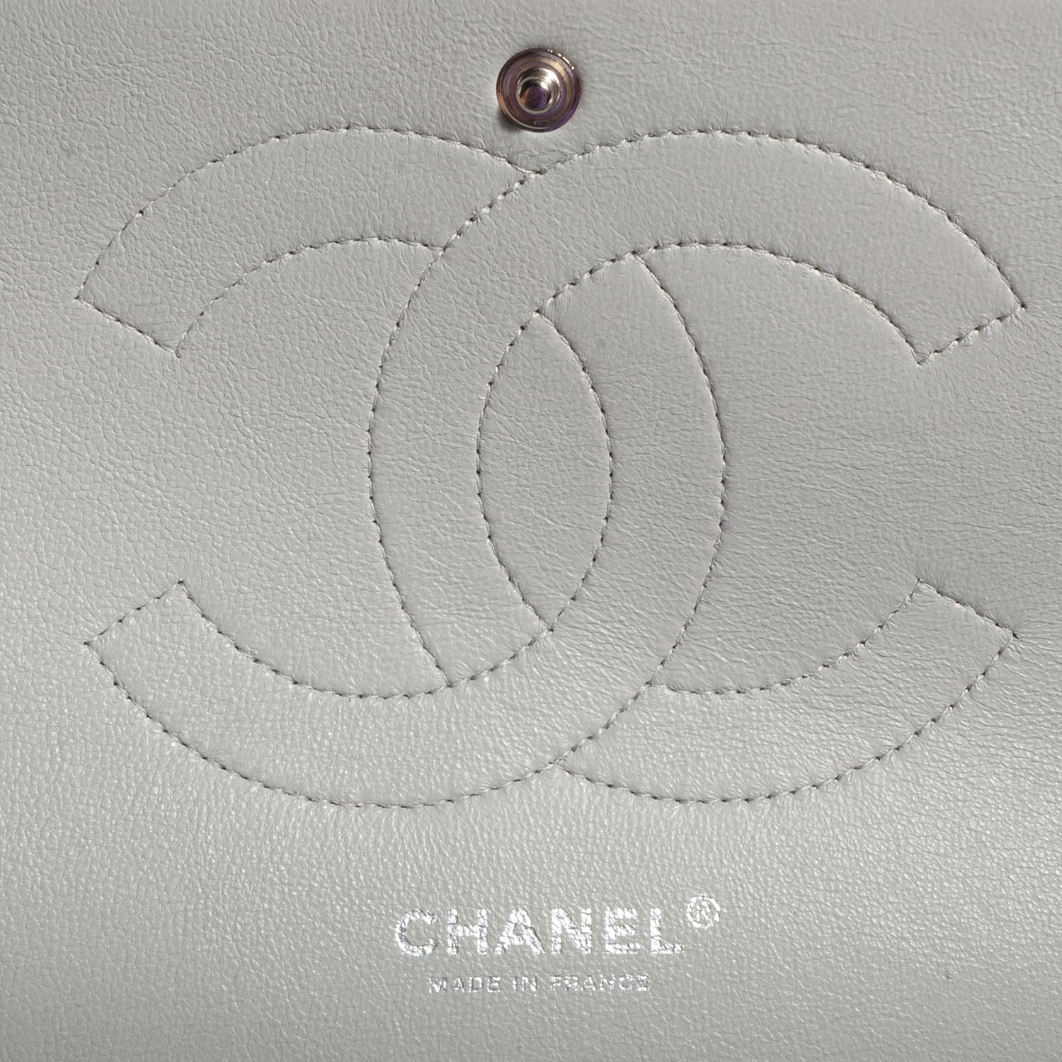 Chanel Caviar Jumbo Double Flap Light Grey 6 of 9