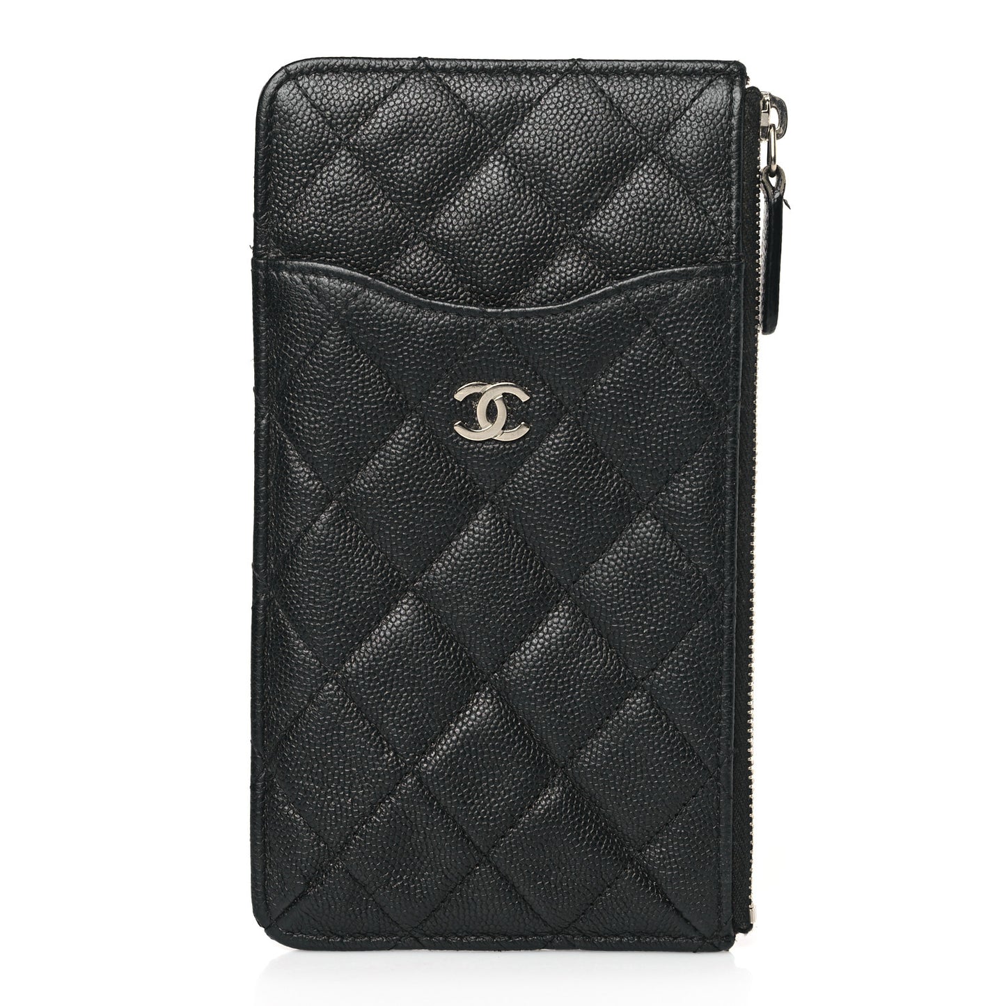 Caviar Quilted Classic iPhone Pouch Black