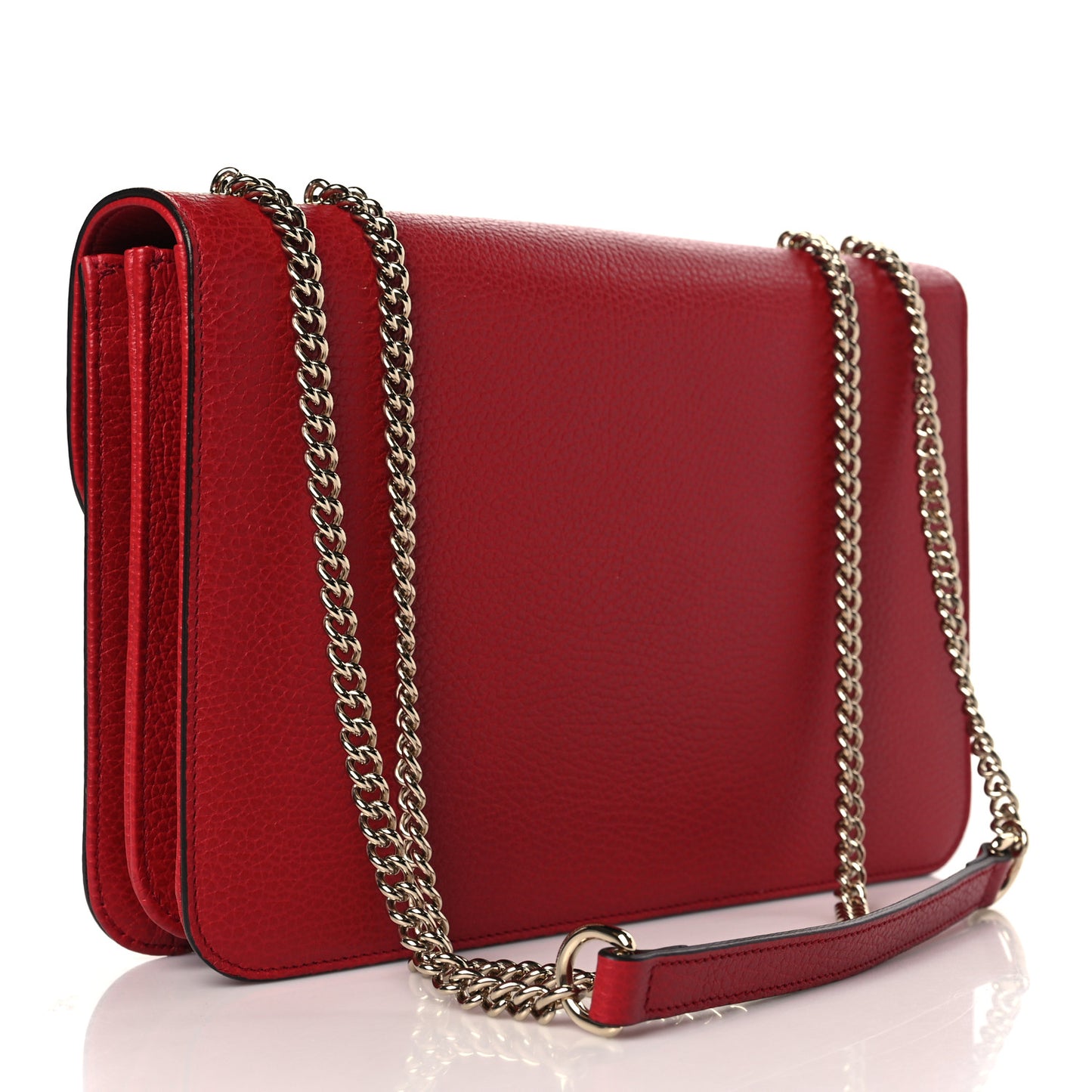 Dollar Calfskin Interlocking G Shoulder Bag Red