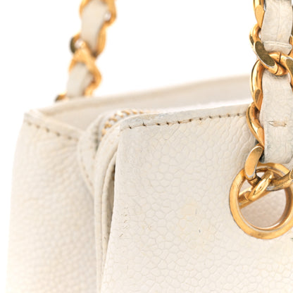 Chanel Caviar CC Shoulder Bag White 18 of 20