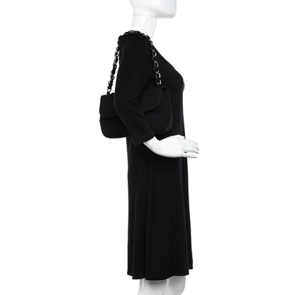 Chanel Jersey Quilted Single Flap Black 2 of 13