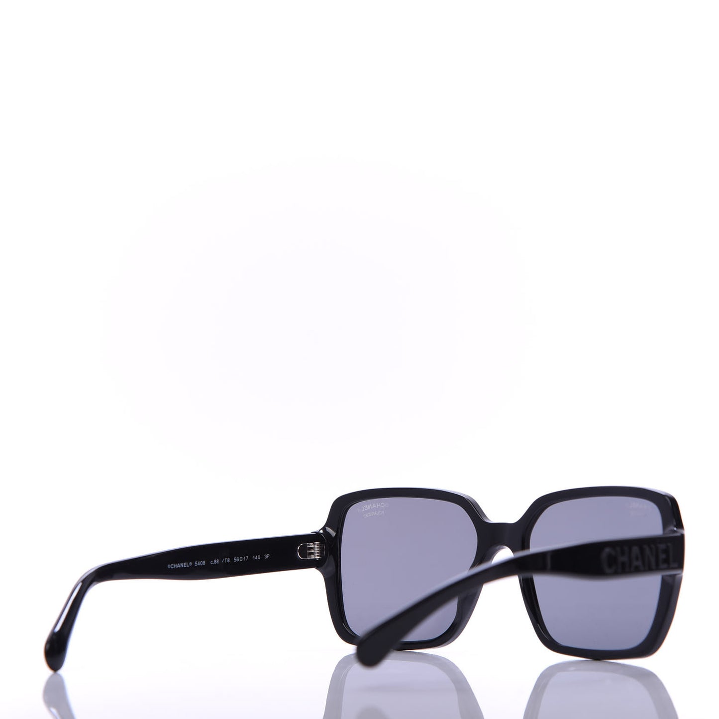 Acetate Polarized Square Sunglasses 5408 Black
