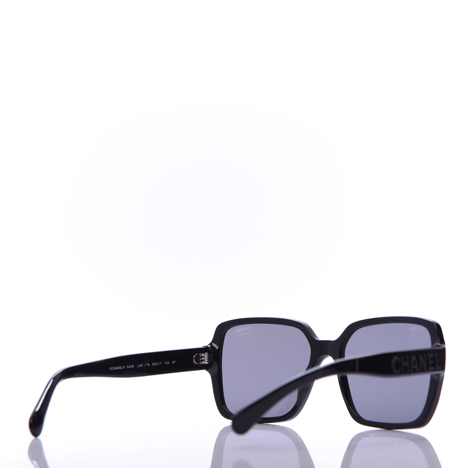 Chanel Acetate Polarized Square Sunglasses 5408 Black 4 of 8