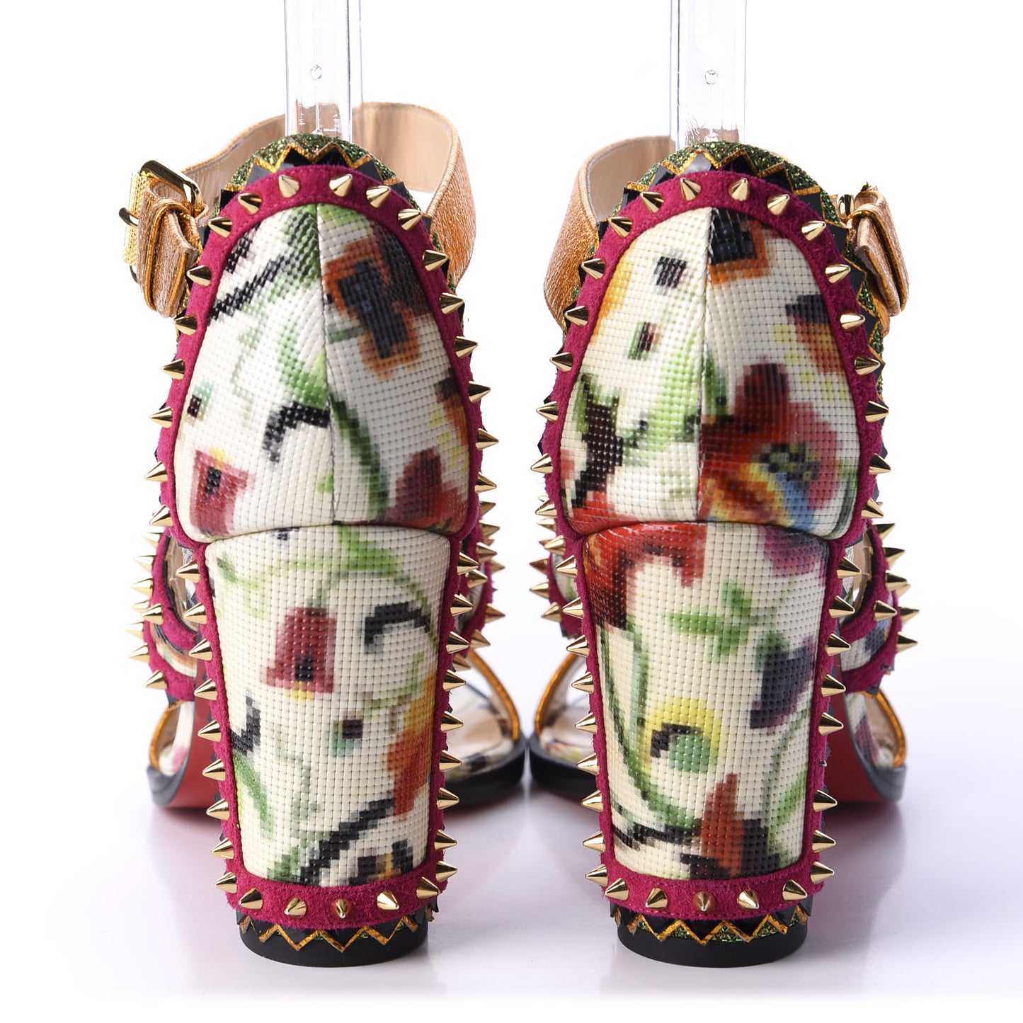 Metallic Glitter Spiked Montezumina 85 Sandals 37 Multicolor