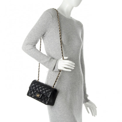 Chanel Lambskin Quilted Mini Rectangular Flap Black 2 of 7