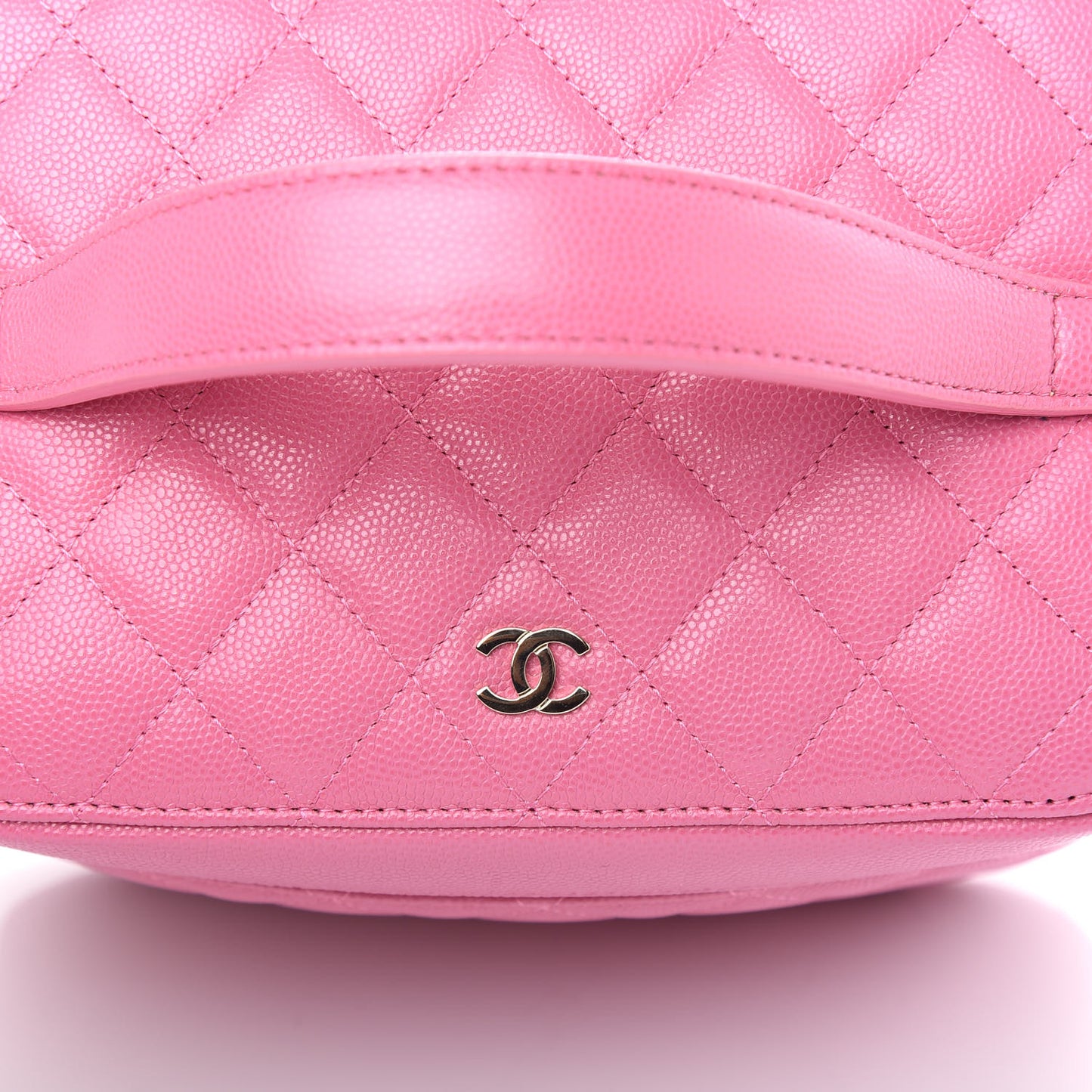 Caviar Quilted Large Vanity Pouch Pink