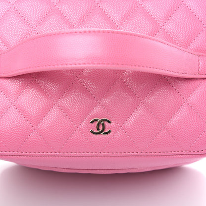 Chanel Caviar Quilted Large Vanity Pouch Pink 9 of 10