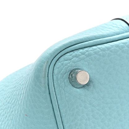 Hermes Taurillon Clemence Picotin Lock 18 PM Bleu Atoll 10 of 11