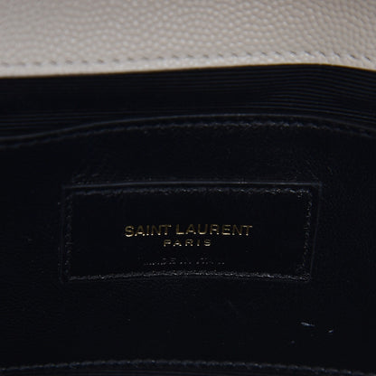 Saint Laurent Grain De Poudre Medium Classic Monogram Kate Satchel Dove White 7 of 13