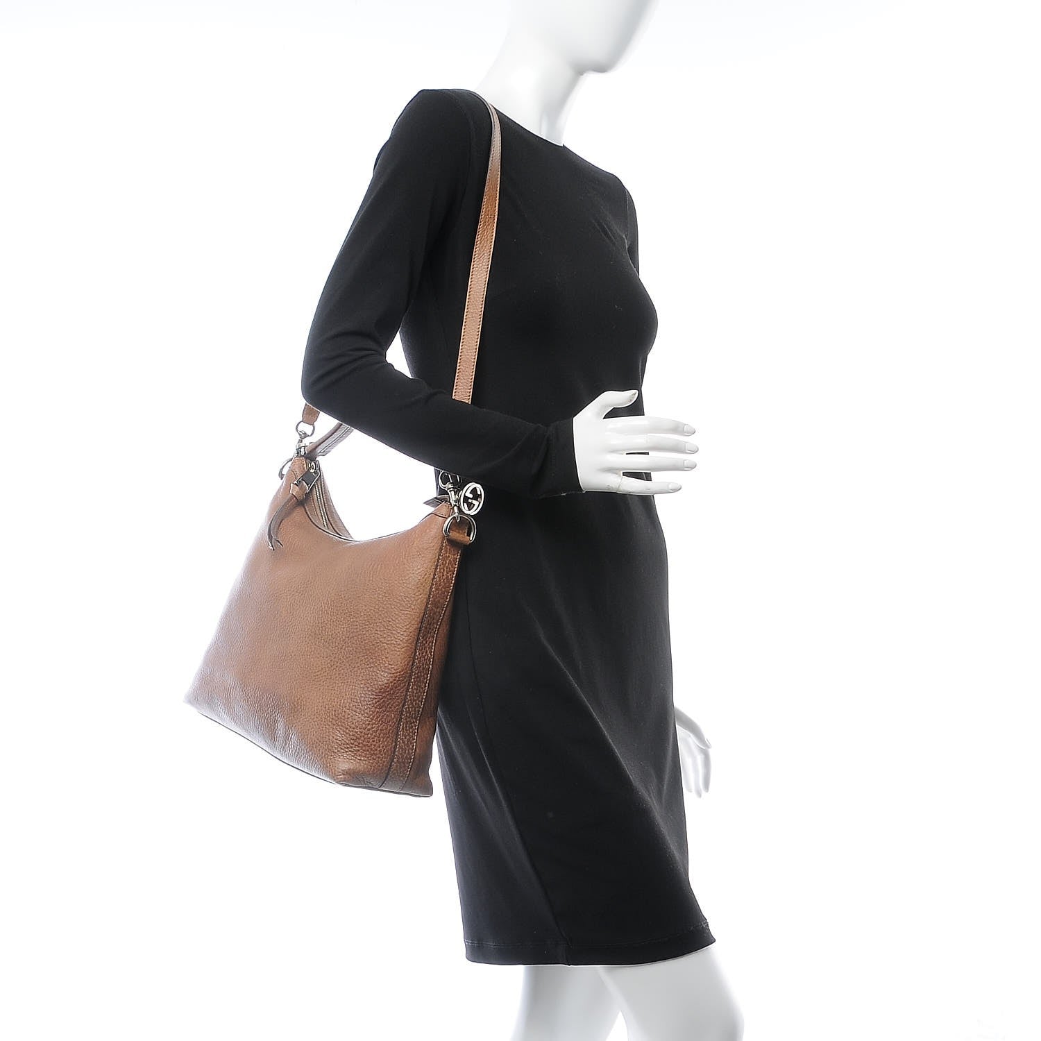 Gucci Grained Calfskin Small Miss GG Hobo Light Cuir 2 of 12