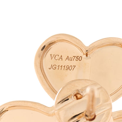 Van Cleef & Arpels 18K Rose Gold Diamond Small Frivole Earrings 5 of 6