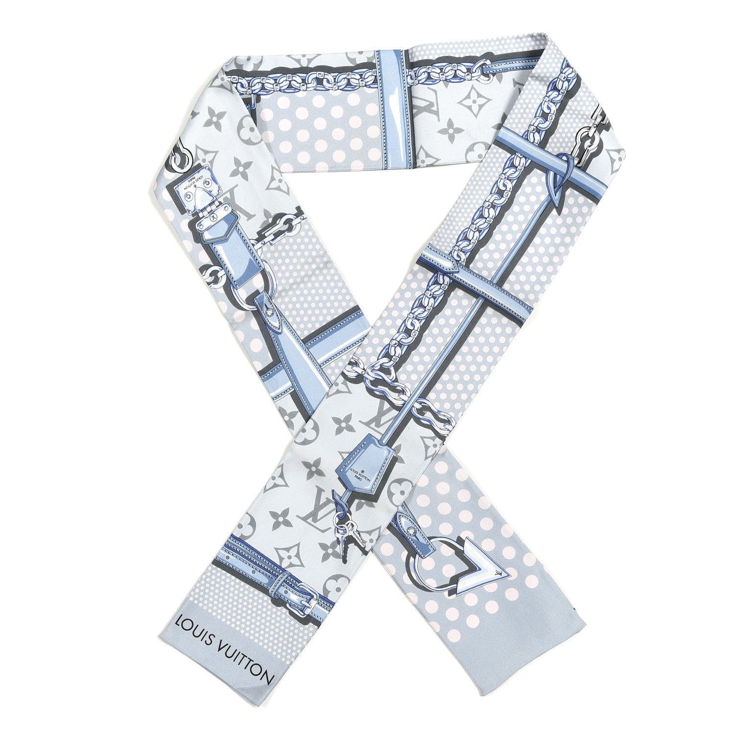 Louis Vuitton Silk Monogram Pop Confidential Bandeau Light Blue 1 of 4