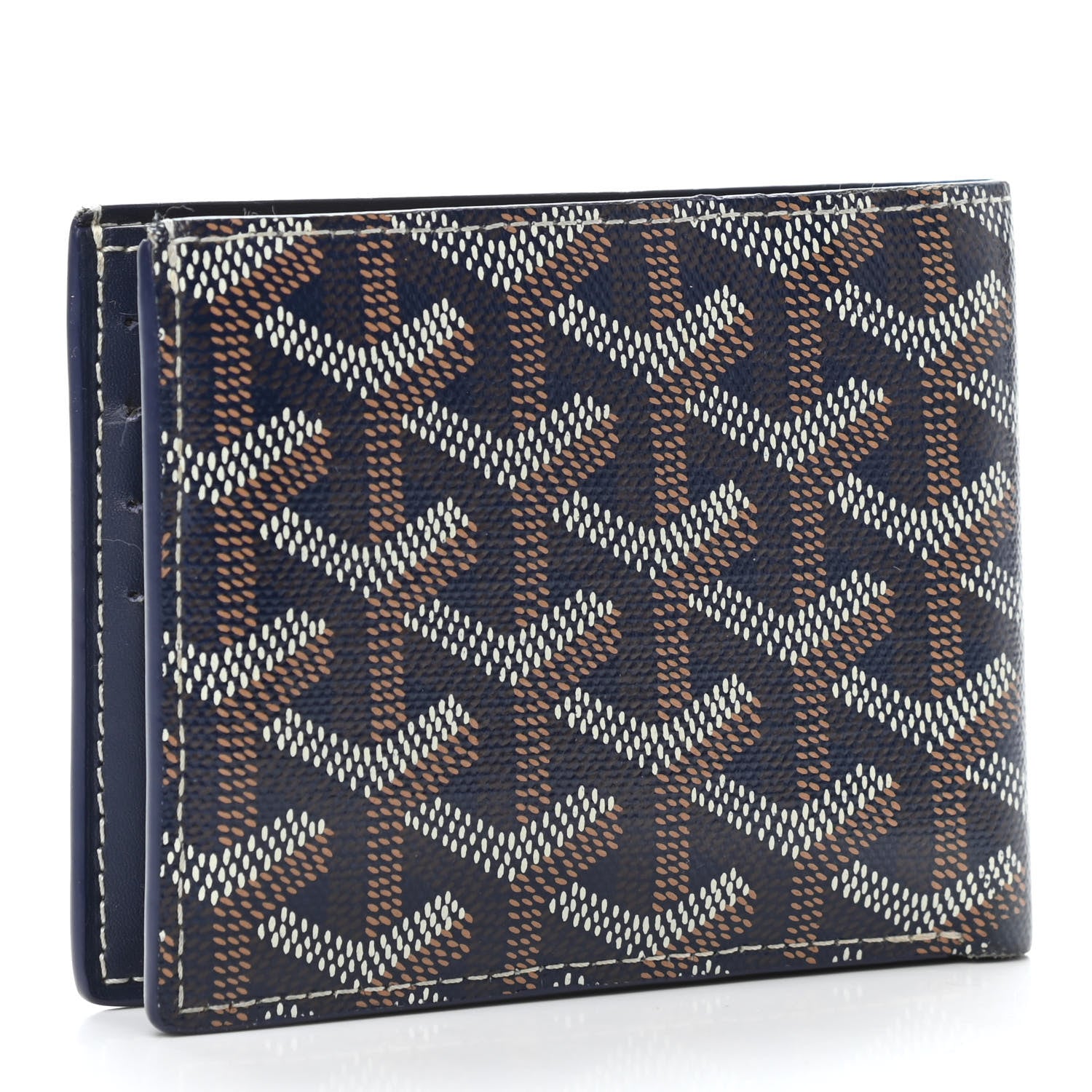 Goyard Goyardine Bi-Fold Victoire PM Wallet Navy 2 of 5