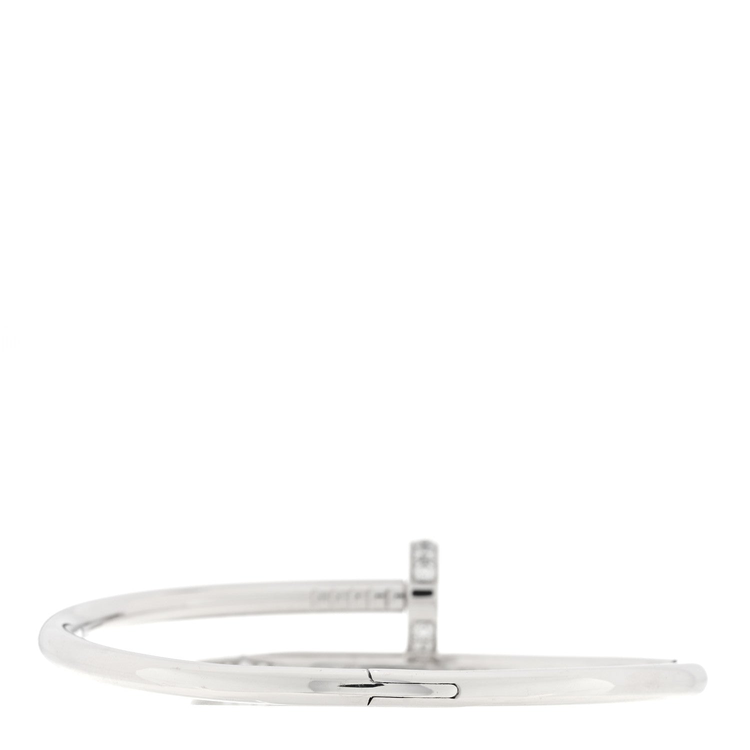 Cartier 18K White Gold Diamond Juste Un Clou Bracelet 16 2 of 4