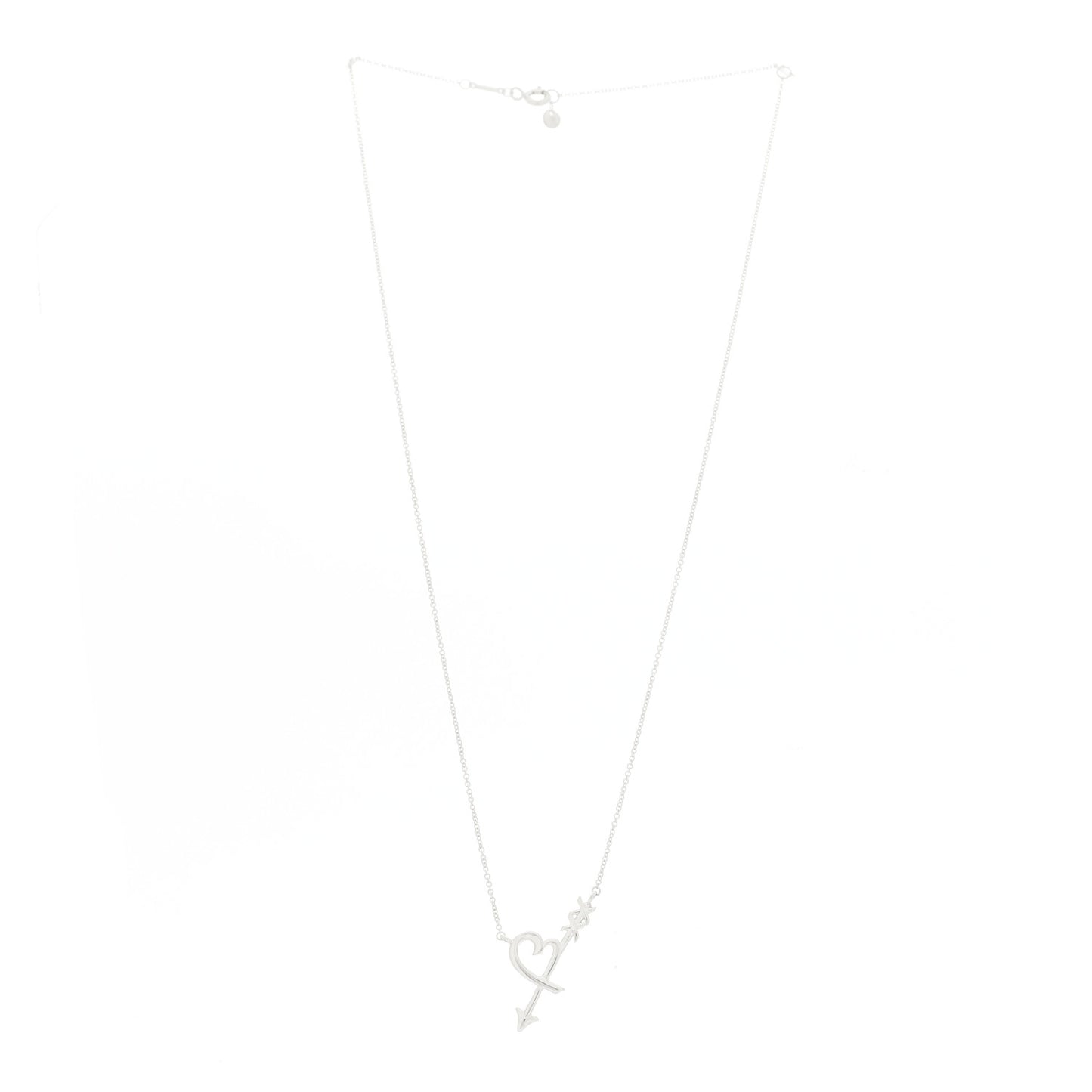 Sterling Silver Paloma Picasso Heart and Arrow Pendant Necklace