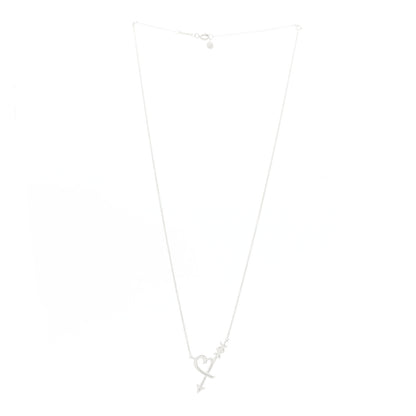 Tiffany Sterling Silver Paloma Picasso Heart and Arrow Pendant Necklace 3 of 6