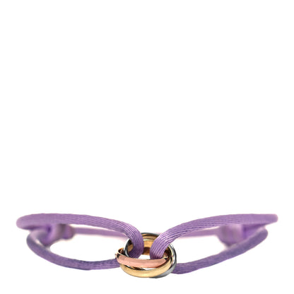 Cartier 18K Pink Yellow White Gold Trinity Adjustable Cord Bracelet Lilac 1 of 4