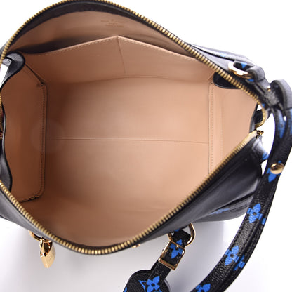 Louis Vuitton Smooth Calfskin Colored Monogram Speedy Amazon MM Blue Black 5 of 8