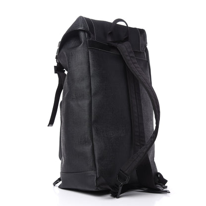 Gucci Coated Canvas Interlocking G Double Buckle Backpack Black 3 of 13