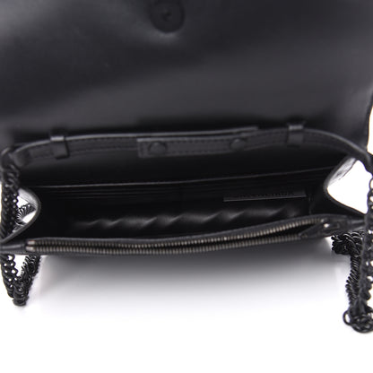 Balenciaga Shiny Goatskin Logo Embossed Monochrome BB Wallet On Chain Black 5 of 7