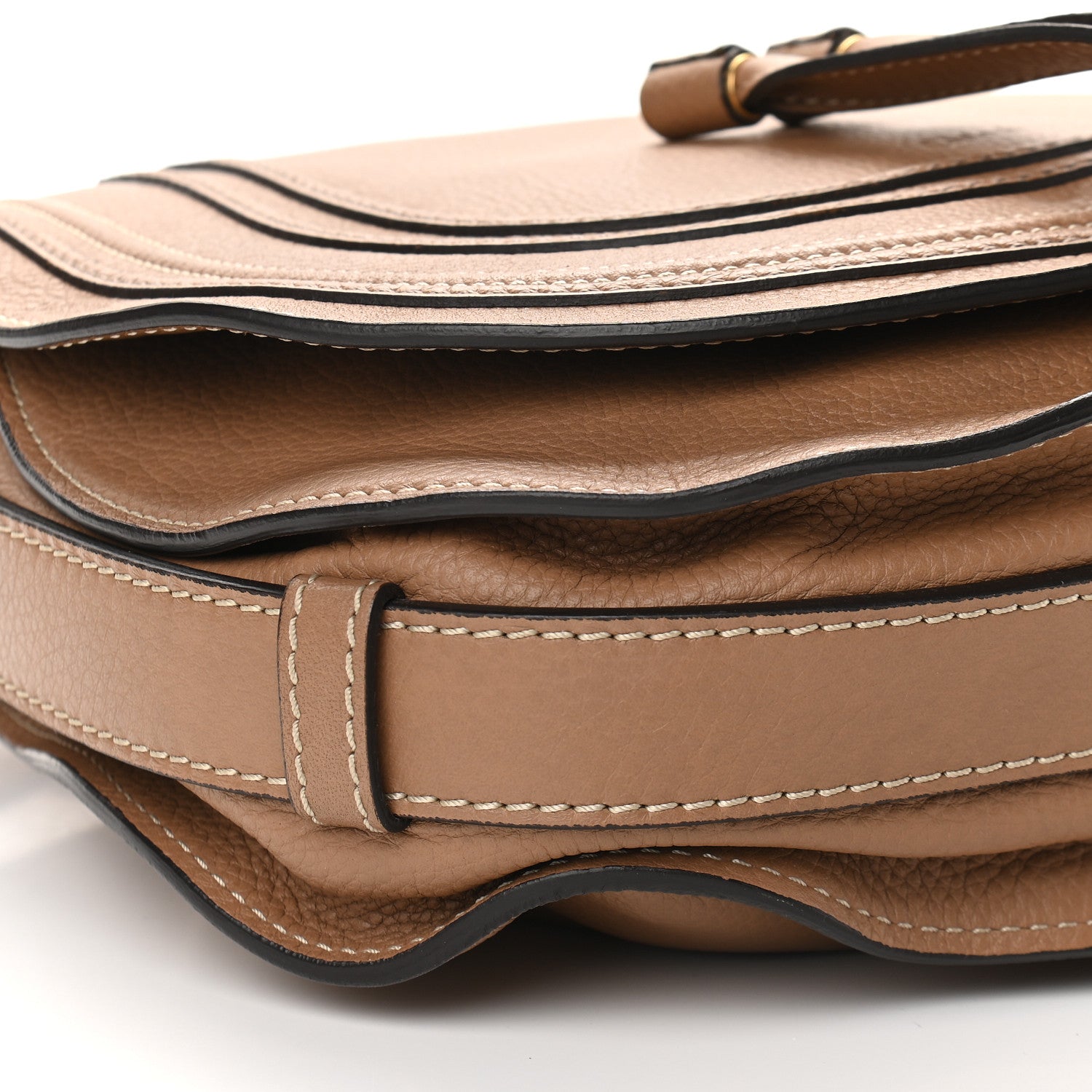 Chloe Calfskin Medium Marcie Round Crossbody Bag Nut 9 of 10