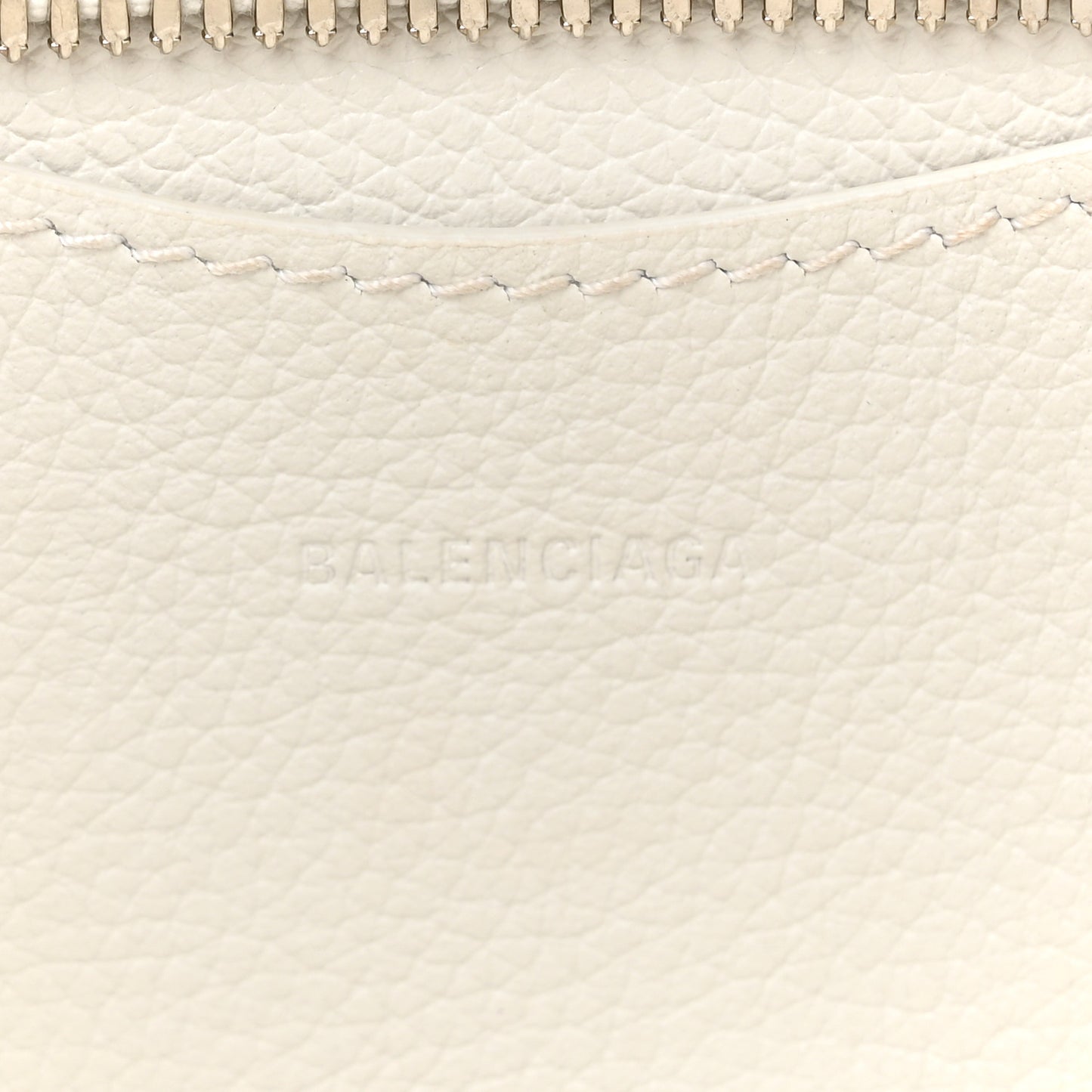 Grained Calfskin Neo Classic Silver Hardware Mini City White