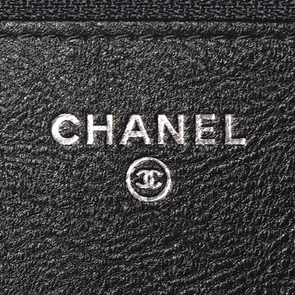 Chanel Crumpled Calfskin Quilted Wallet On Chain WOC So Black 8 of 11