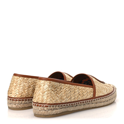 Gucci Raffia Harness Calfskin Interlocking G Adela Espadrilles 41 Palmi Naturale Harness Brown 5 of 11