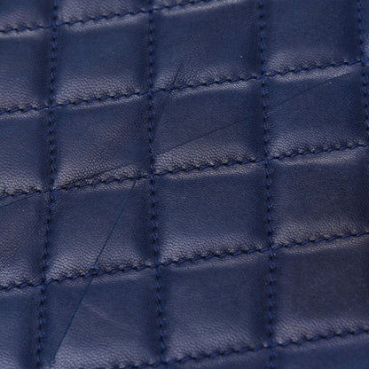 Chanel Lambskin Quilted iPad Case Navy Blue 4 of 4