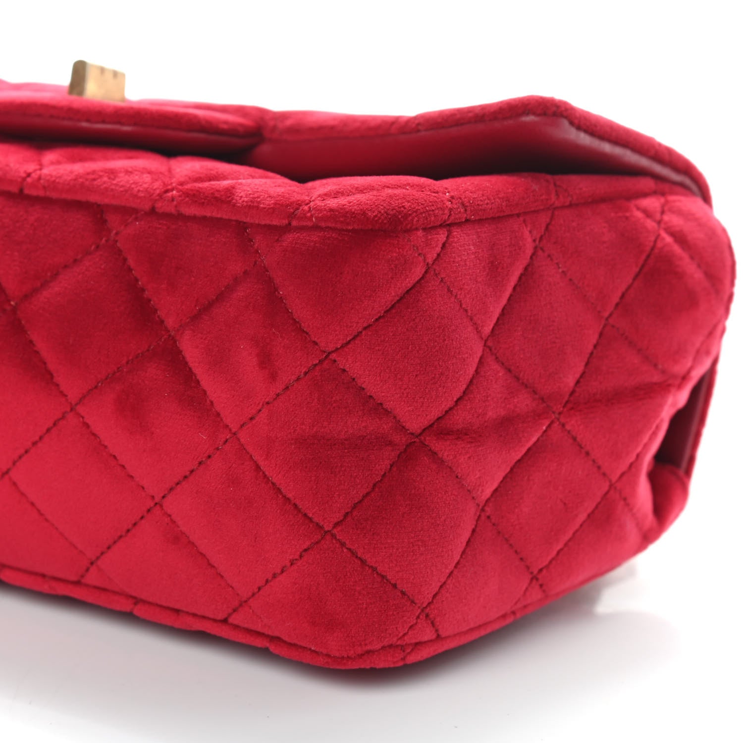 Chanel Velvet Quilted Mini 2.55 Reissue Flap Red 8 of 8