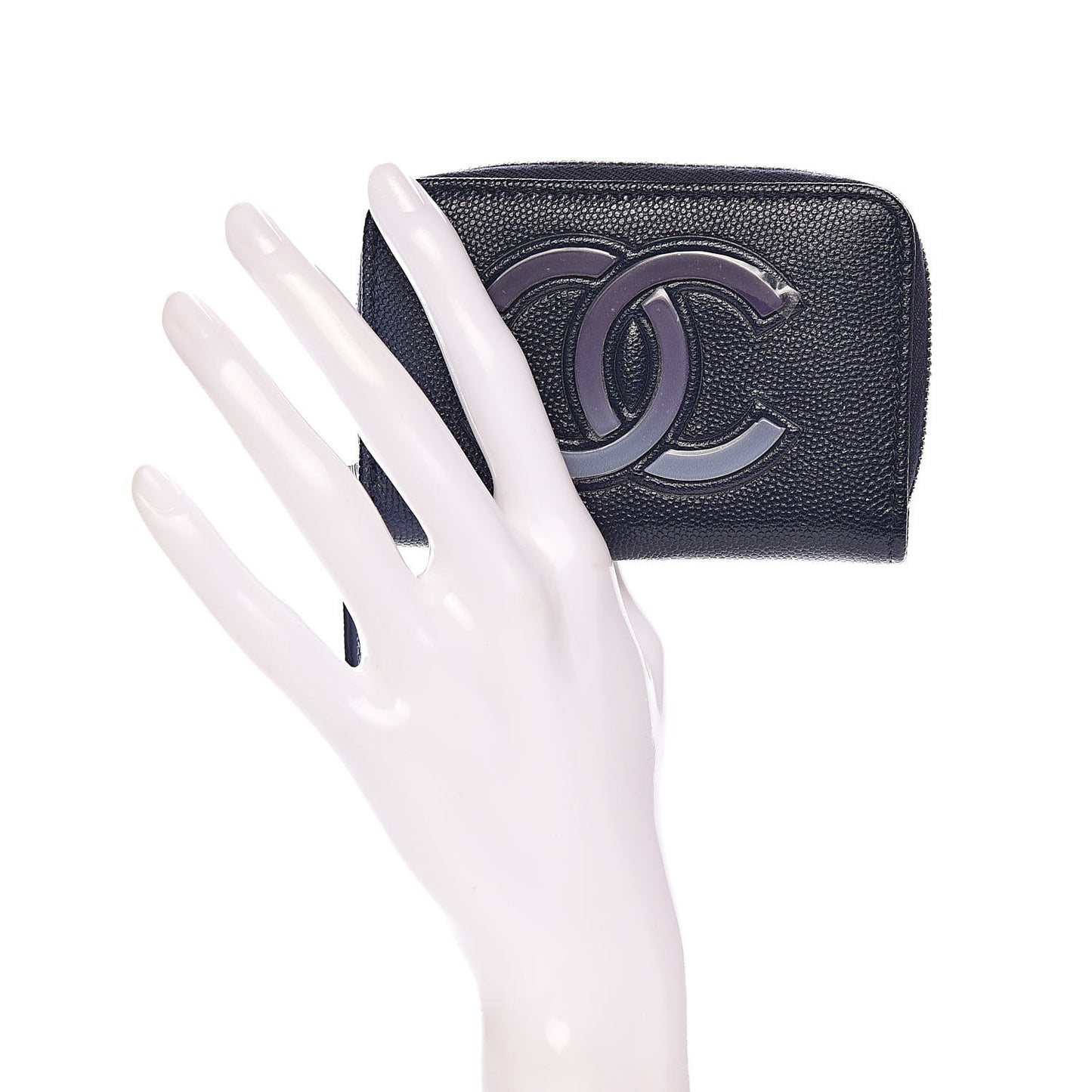 Caviar CC Small Zip Around Coin Purse Blue