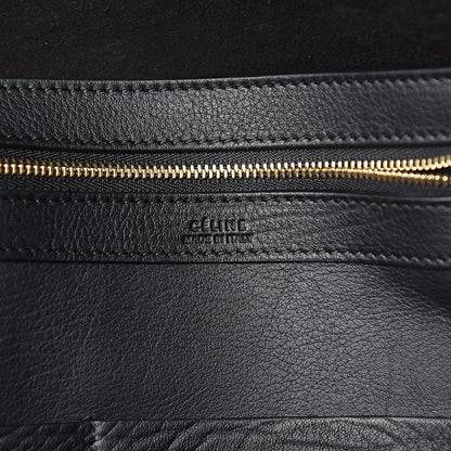 Celine Velluto Smooth Calfskin Medium Horizontal Cabas Phantom Black 7 of 10