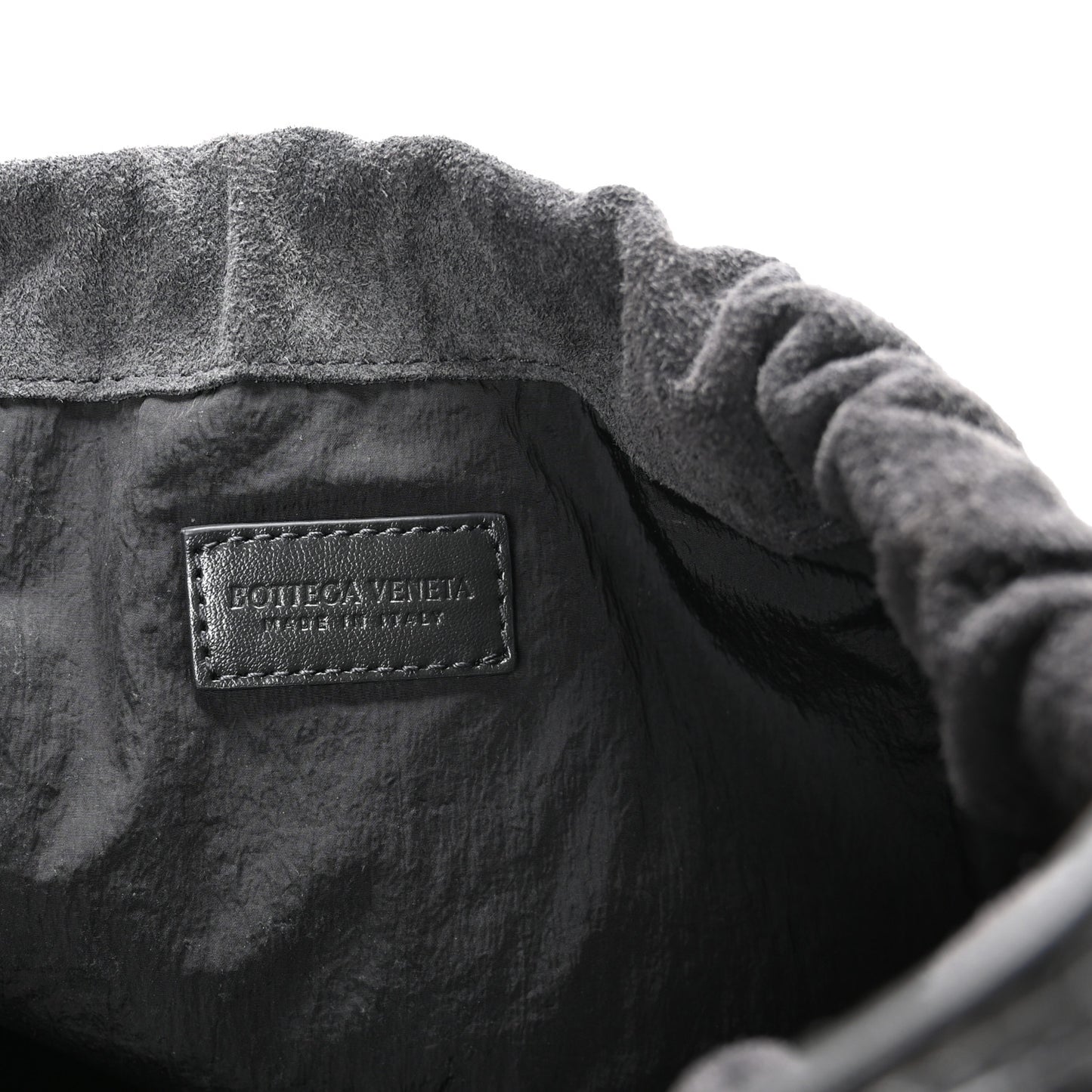 Suede Calfskin Intrecciato Medium Dustbag Grey